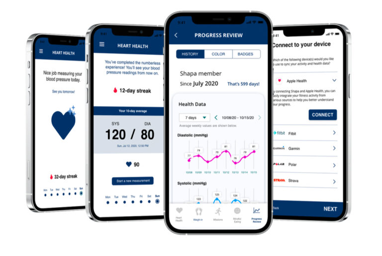 Shapa BP Health Management Digital App Features Include: